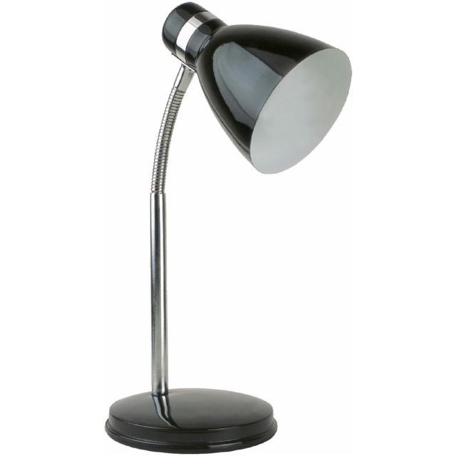 Flexo de sobremesa acabado metálico E14 14,5x35cm. negro (F-BRIGHT 1950090-N )