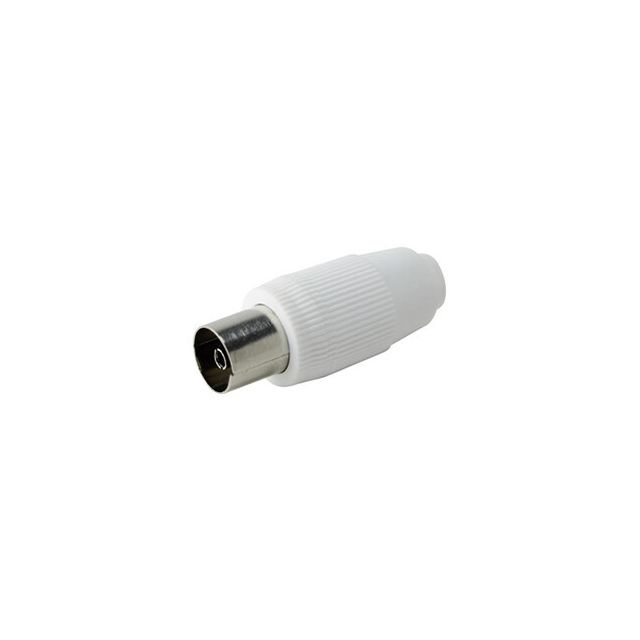 Conector recto de antena coaxial TV (Electro DH 10.534/BL)