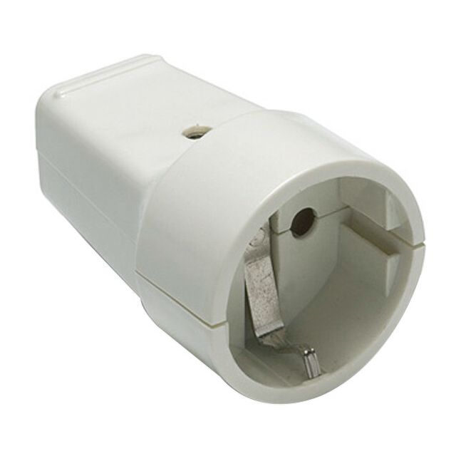 Base aérea bipolar con TTL blanca 16A 250V termoplástico (Famatel 2101)