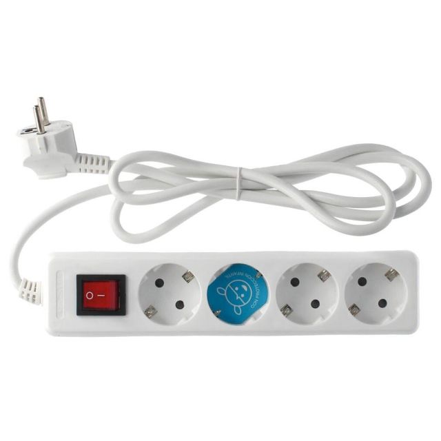 Base múltiple serie estándar 4 tomas con interruptor 1,5 metros (GSC 0000011)