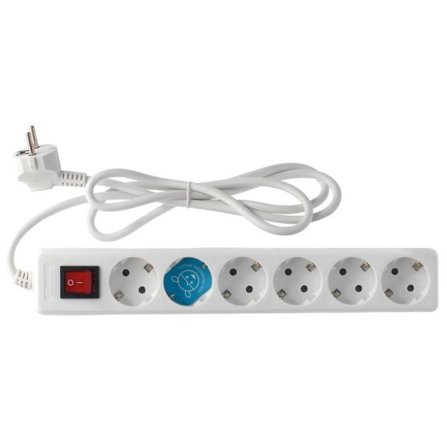 Base múltiple serie estándar 6 tomas con interruptor 1,5 metros (GSC 0000015)