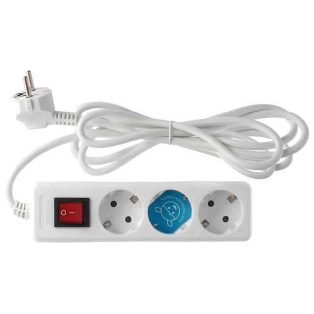 Base múltiple serie estándar 3 tomas con interruptor 1,5 metros (GSC 000000009)
