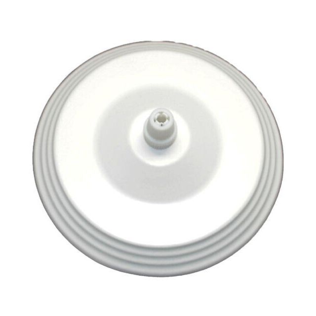 Florón metálico decorativo blanco ø12cm. (F-Bright 1301025)