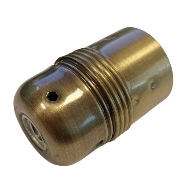 Portalámparas decorativo vintage metálico liso E27 (GSC 2200292)