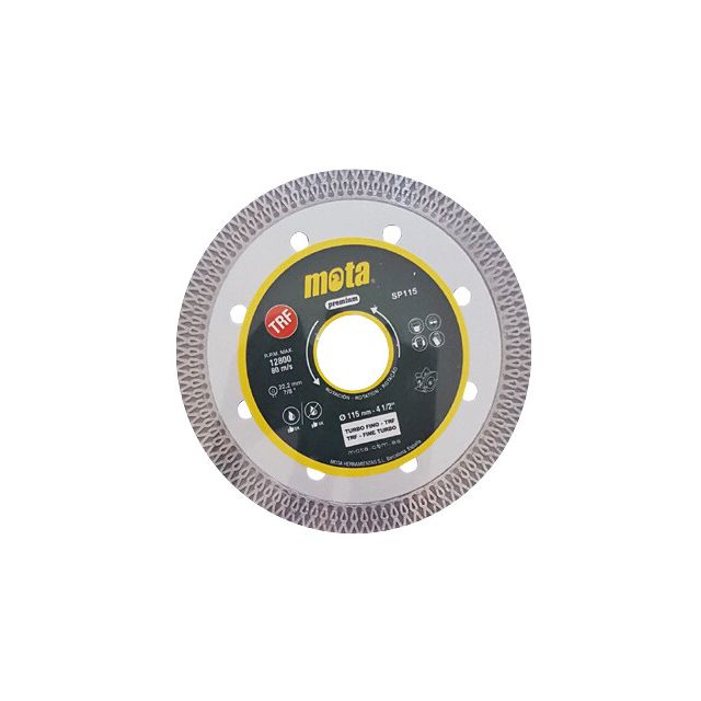 Disco diamantado turbo fino corte humedo y seco Ø115mm (MOTA SP115)