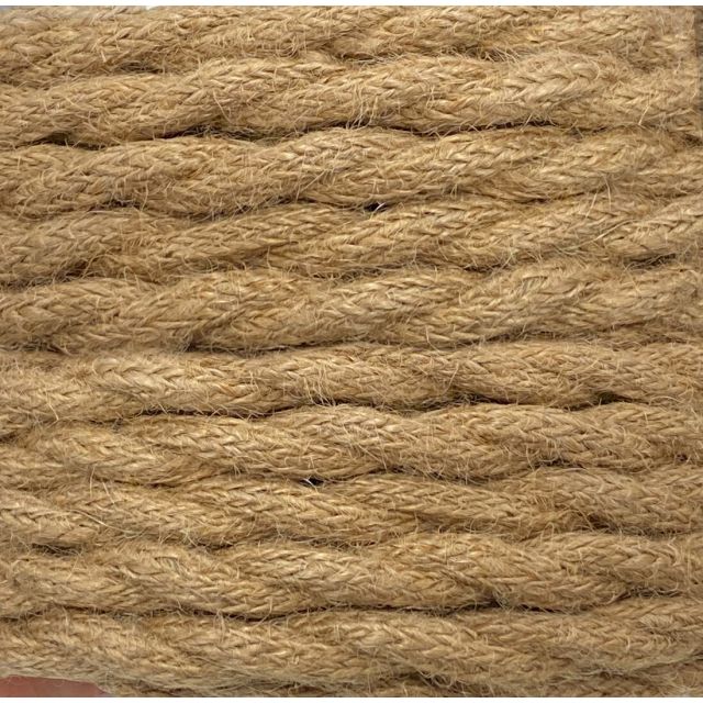 Bobina 25m. cable textil decorativo trenzado cuerda 2x0,75mm.(F-Bright 0901241)