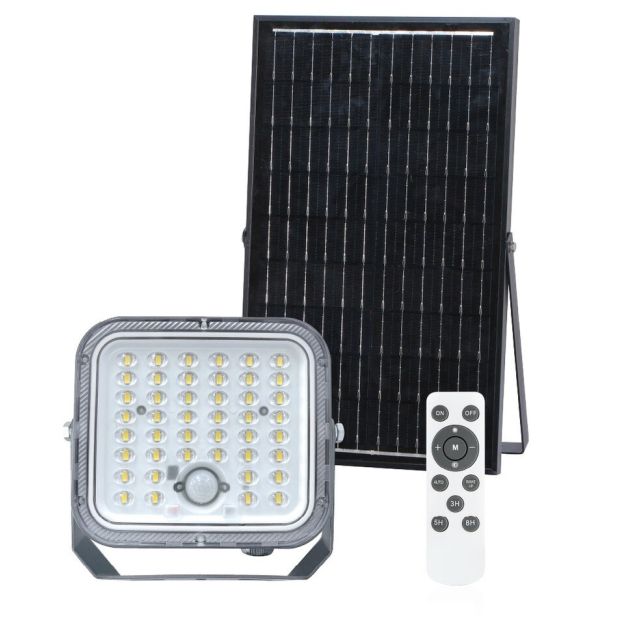 Proyector solar Led Pamol con panel y sensor 25W 6500K IP65 (GSC 202615022)