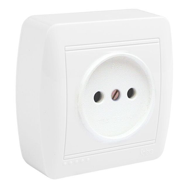 Base fija 2P Serie Mural blanca para reposición (Solera MUR07U)