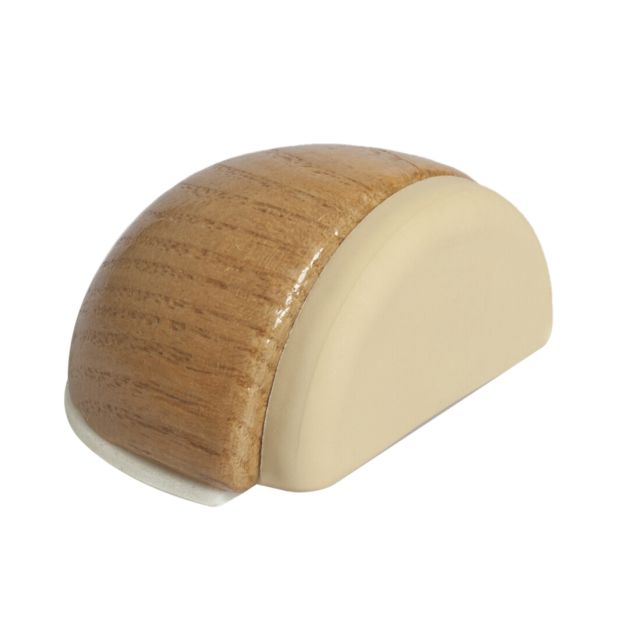 Tope para puertas media luna adhesivo o tornillos madera (Köppels T1002P) (Blíster)