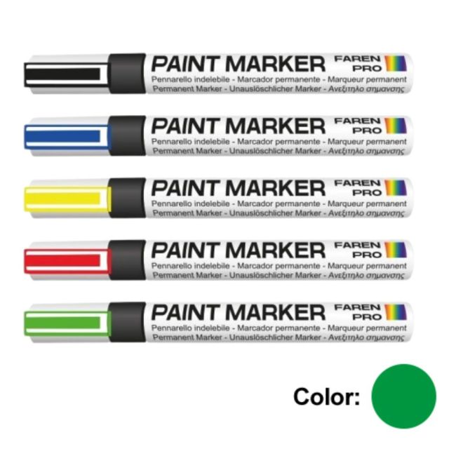 Rotulador permanente Paint Marker verde 7 ml. (Faren 861VER)