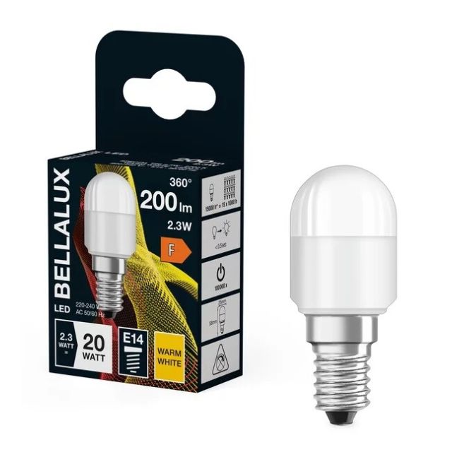 Lámpara pebetera Led mate T26 E14 2,3W 2700°K 200Lm (Bellalux 4058075135901)