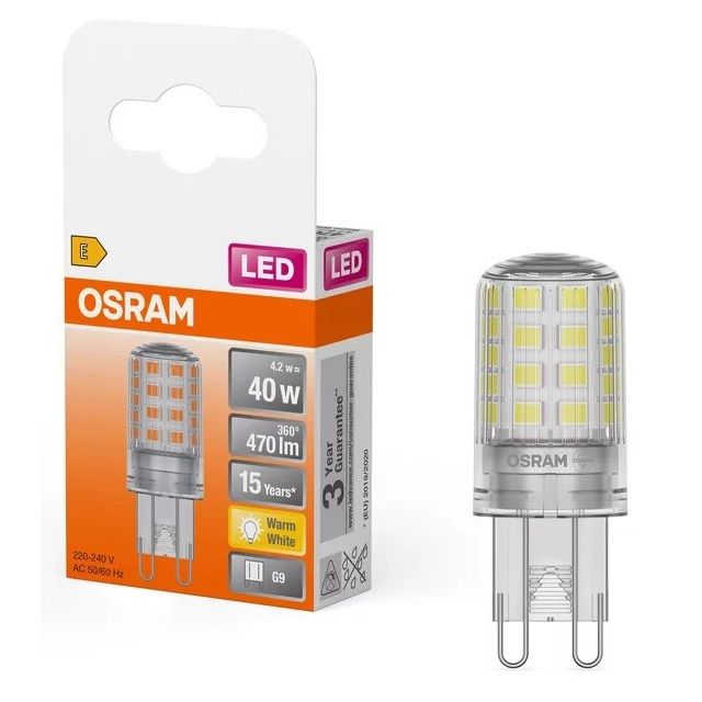 Lámpara Led G9 3,8W 2700°K 470Lm (Osram 4058075432390)