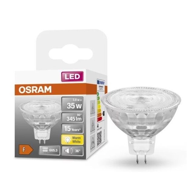 Lámpara Led Star MR16 GU5,3 3,8W 2700°K 345Lm 36° (Osram 796799)