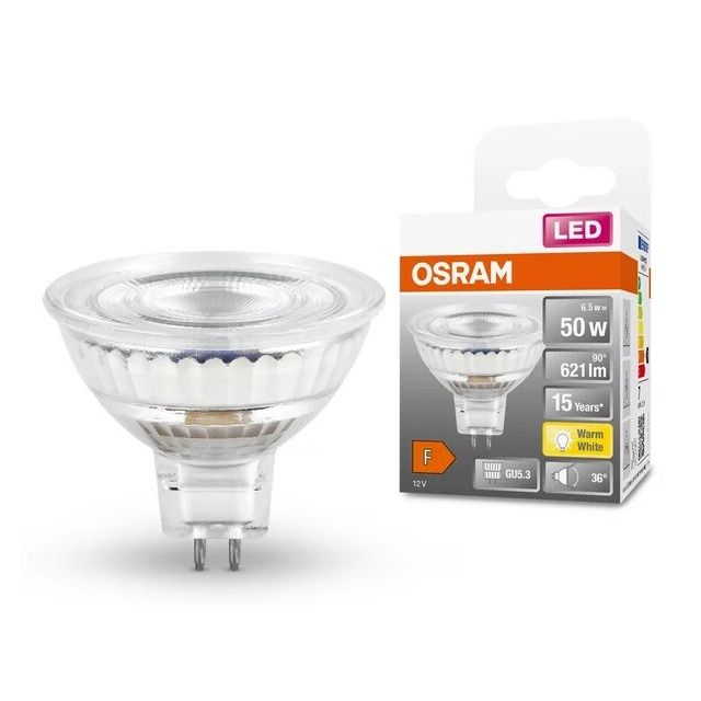 Lámpara Led Star MR16 GU5,3 7,2W 2700°K 49x62mm. (Osram 4058075433762)