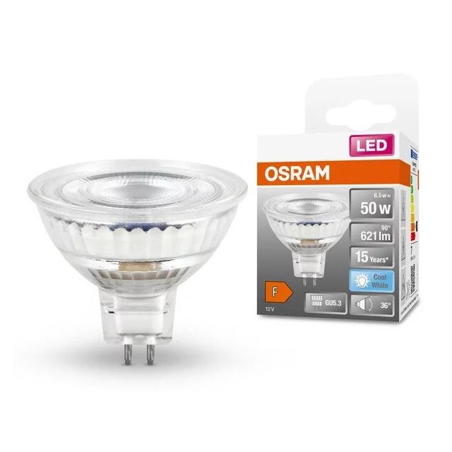 Lámpara Led Star MR16 GU5,3 7,2W 4000°K 36° 53x51mm. (Osram 4058075433786)