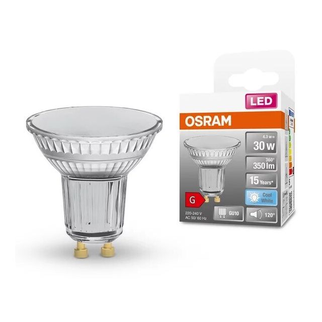 Lámpara Led Star GU10 4,3W 4000°K 350Lm 120° (Osram 4058075303287)