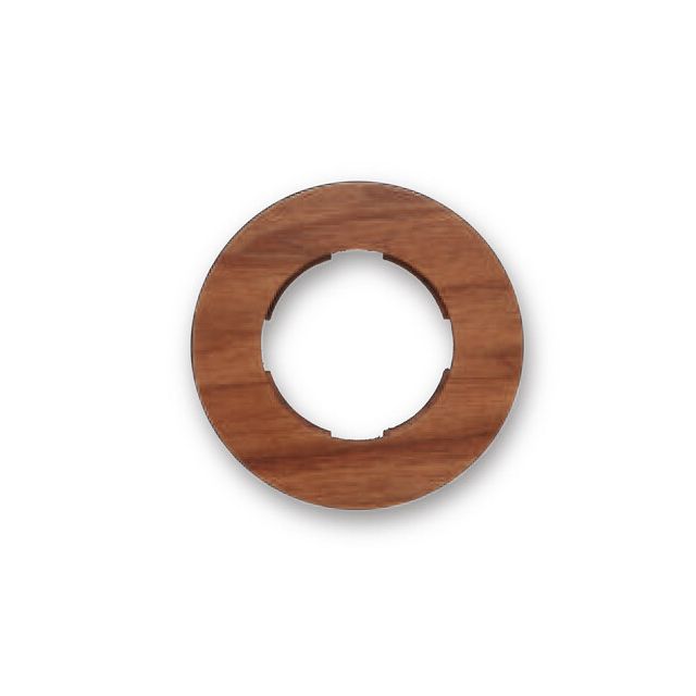 Marco superficie Serie 33 1 elemento madera nogal ø100x9 mm. (Fontini 33 801 82 2)