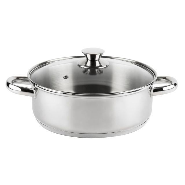 Cacerola inoxidable 18/10 inducción ø30cm. 8,5 L (VIER CI30)