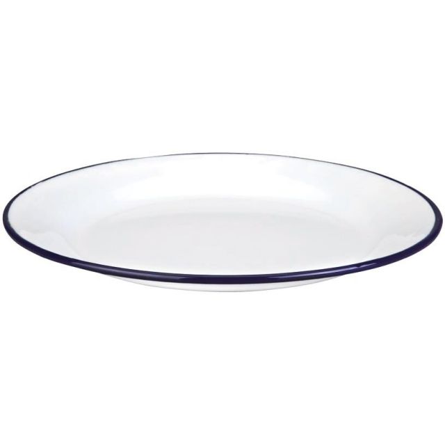 Plato llano de acero esmaltado vitrificado ø24x2,5cm. (Ibili 901124)
