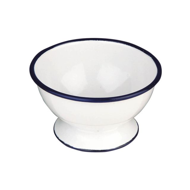 Bol con pie de acero esmaltado vitrificado ø12x8cm. (Ibili 903812)