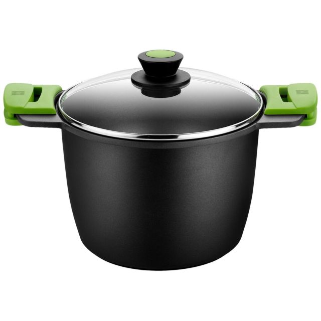 Olla alta Prior de alumino fundido con tapa de cristal ø24cm. (Bra A403924)