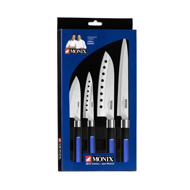 Juego de 4 cuchillos japoneses Solid+ by Hermanos Torres (Monix M355004)
