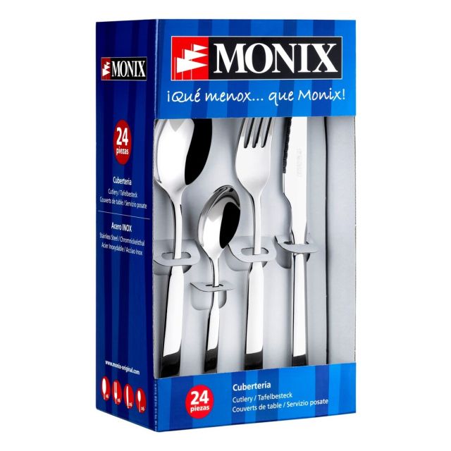 Set de 24 cubiertos de acero inoxidable gama Europa (Monix M180974)