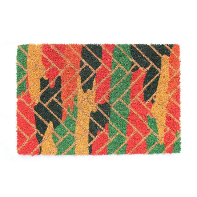 Felpudo de coco estampado modelo "Brick" 40x60 cm.