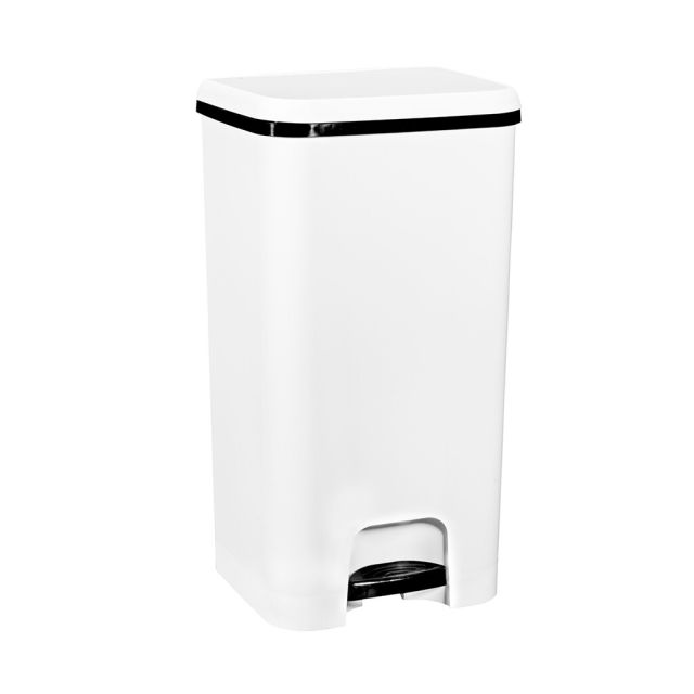 Cubo plástico con pedal blanco 37L (Plastic 3100)
