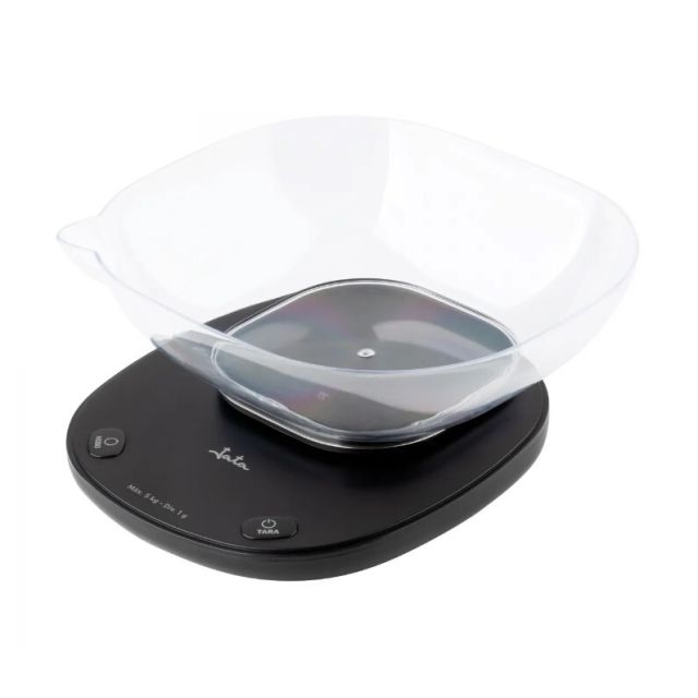 Báscula de cocina digital con bol de plástico 5 Kg. (Jata HBAL1709)