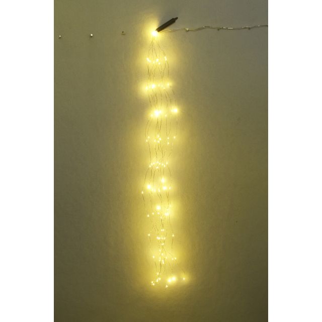 1m. guirnalda Led 12 hilos efecto nebulosa o cascada a red 8 funciones blanco cálido IP44 (GSC 5204458)