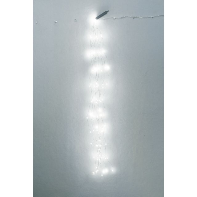 1m. guirnalda Led 12 hilos efecto nebulosa o cascada a red 8 funciones blanco frío IP44 (GSC 5204459)