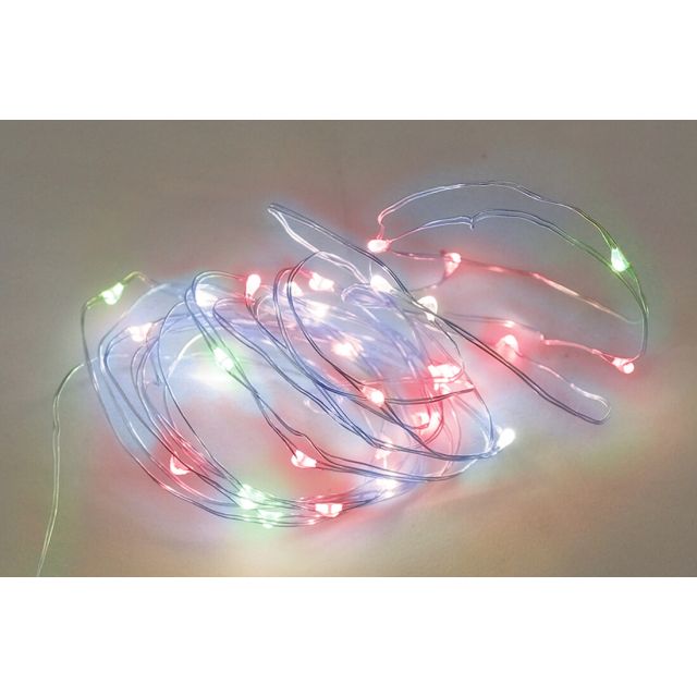 5m. guirnalda de alambre luz multicolor 3xAA 8 funciones IP44 (GSC 204805009)