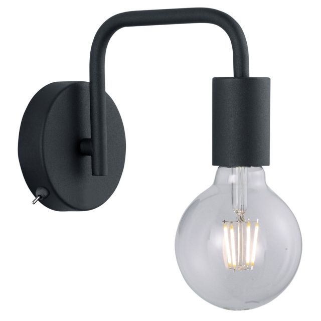 Aplique metálico modelo Diallo E27 negro (Trio Lighting 208070132)