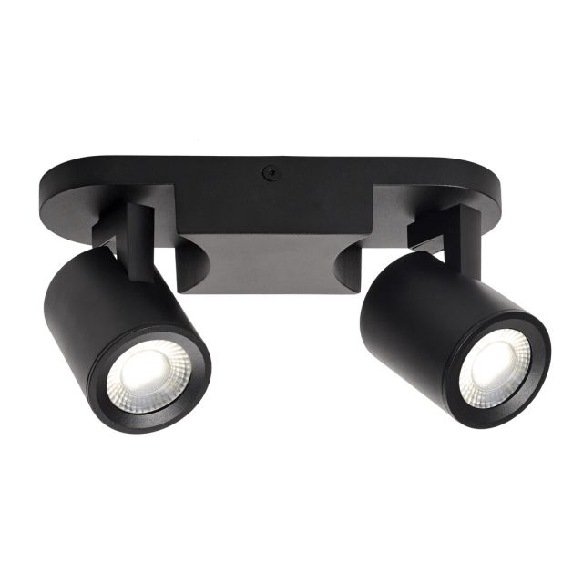 Regleta de aluminio 2 focos serie Tonik negra GU10 (Jueric 10296)