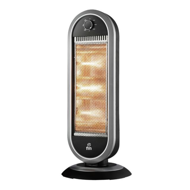 Estufa halógena oscilante de 3 barras 1200W (FM H-30)
