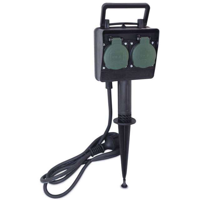 Base múltiple estaca doble de jardín IP44 (GSC 0501332)