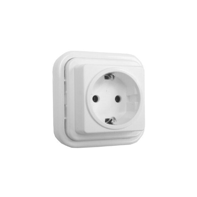 Base de superficie con TTL marfil serie Kristal (Fontini 20-215-01-2)