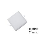 Downlight Led cuadrado  empotrable sin marco modelo Selene para sustitución directa  9W 6000°K øcorte: 71 mm. (ALG  67029)