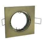 Aro empotrable basculante de aluminio cuadrado cuero 82x82mm. (Electro DH 12.672/BC/Z)