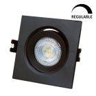 Aro empotrable Led cuadrado negro regulable en temperatura 7W ø88x88mm (GSC 200400003)