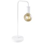 Lámpara de sobremesa metálica modelo Diallo E27 blanca (Trio Lighting 508000131)