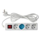 Base múltiple serie estándar 4 tomas con interruptor 3 metros (GSC 0000019)