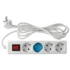 Base múltiple serie estándar 4 tomas con interruptor 5 metros (GSC 00000794)