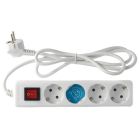 Base múltiple serie estándar 4 tomas con interruptor 1,5 metros (GSC 0000011)