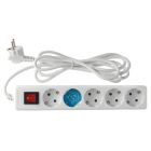 Base múltiple serie estándar 5 tomas con interruptor 3 metros (GSC 0000021)