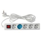 Base múltiple serie estándar 5 tomas con interruptor 5 metros (GSC 0000795)