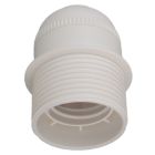 Portalámparas blanco E27 cuerpo roscado con tope (Solera 6829CTB) (Granel)