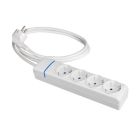 Base multiple serie ION 4 tomas con cable 1,5m. sin interruptor 16A 250V (Solera 8014P)