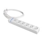 Base multiple serie ION 5 tomas con cable 1,5m. con interruptor (Solera 8015PIL)
